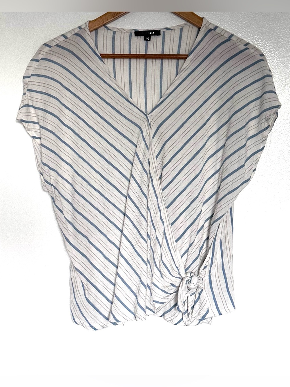 Papermoon Shirt Women’s XXL Striped Lightweight V Neck Top